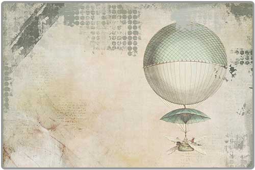 Illustration ancienne montgolfière