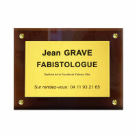 Socle plexiglass pour plaque professionnelle