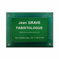 Socle plexiglass pour plaque professionnelle