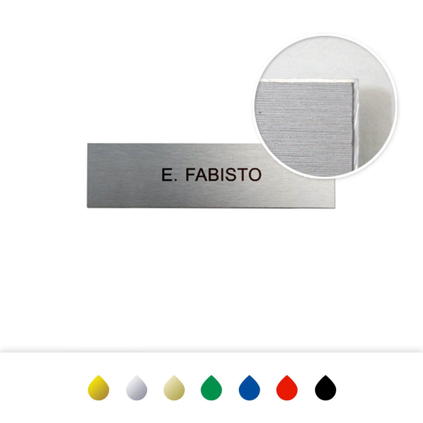 1 à 10, vert Étiquettes d'identification en aluminium gravées avec porte-clés 