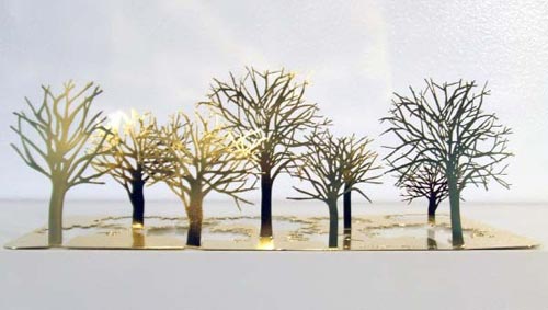 Arbres découpés au laser
