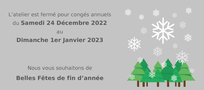 Date de fermeture de l'atelier Fabisto Noël 2022