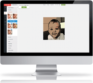 Application de l'effet cartoon Application de l'effet cartoon