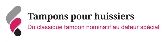 Vignette sur les différents tampons pour huissier de justice