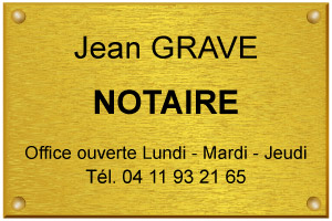 Modèle de plaque de notaire en laiton