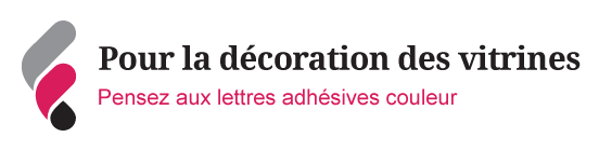 Illustration sur le lettrage adhésif pour la déco des vitrines de magasin